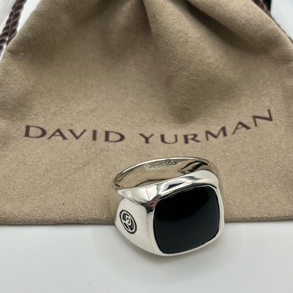 David Yurman Sterling Silver 925 Black Onyx Men’s Unisex Ring
